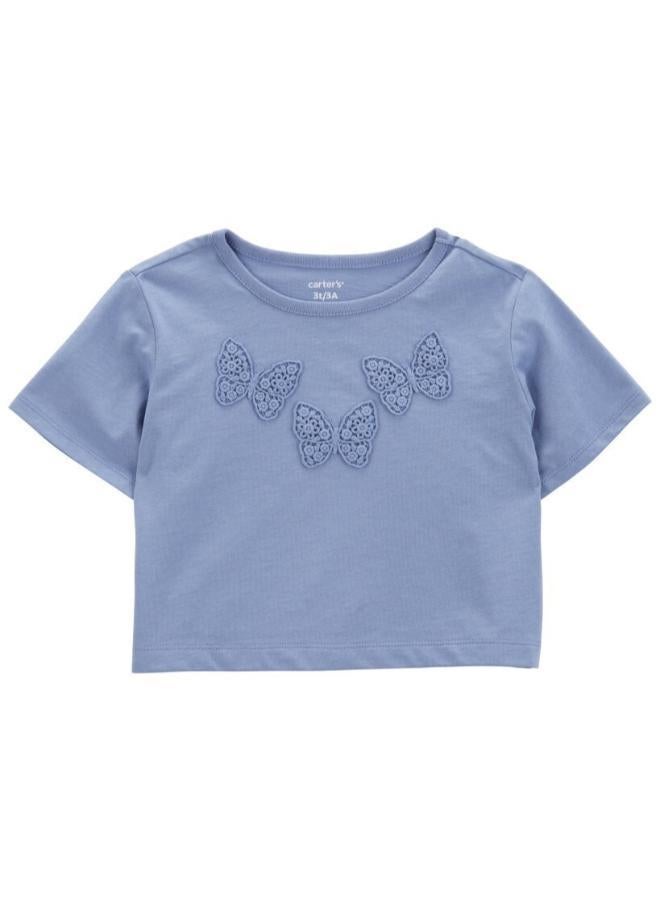 carter's Toddler Cropped Crew Neck T-Shirt - Image 1