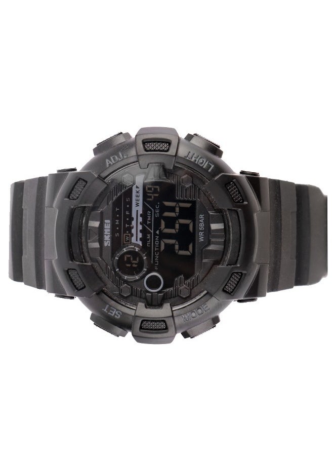 SKMEI Skmei Men’s Casual-Digital Watch -Black Dial-Black Band Rubber  - Image 2