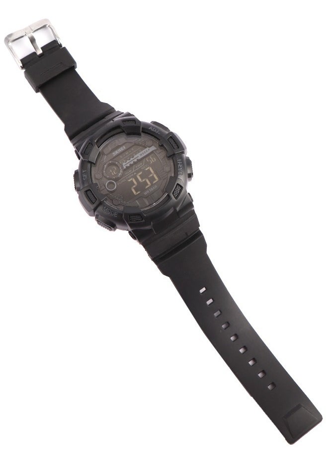 SKMEI Skmei Men’s Casual-Digital Watch -Black Dial-Black Band Rubber  - Image 3