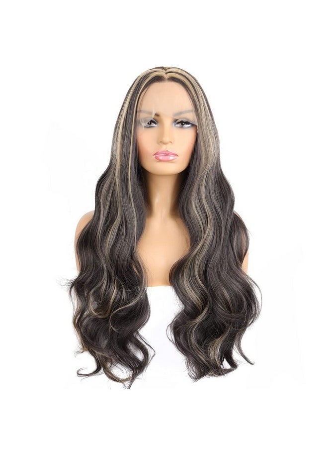 Rapidsflow - Front Lace Women Wigs Natural Hair For Full Head/Front Lace Hair Wigs For Women 32 Inch (Curly Golden Highlight) - Image 1