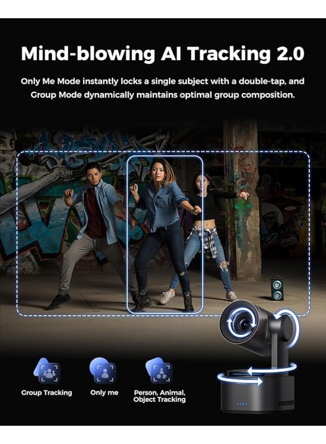 OBSBOT كاميرا Tail 2 PTZR NDI 4K@60FPS، تتبع AI احترافي، 1/1.5" CMOS، 50MP، زوم بصري 5X، زوم هجين 12X، مخرج SDI/HDMI/IP/USB 3.0، بث مباشر للتعليم، المؤتمرات، العبادة، الفعاليات المباشرة - Image 5