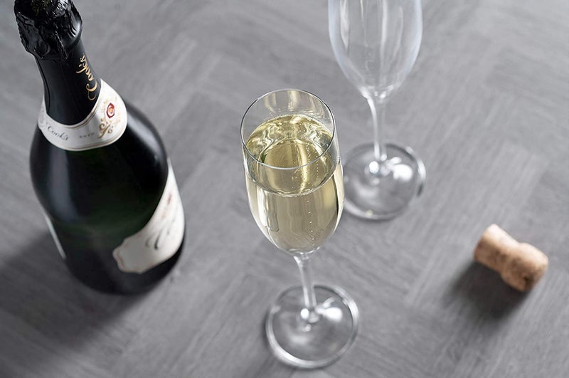Cloudsell Madrid Series Champagne Flutes Crystal Wine Glasses Perfect for Red or White Wine 165 ml Transparent Set of 6 - Image 2