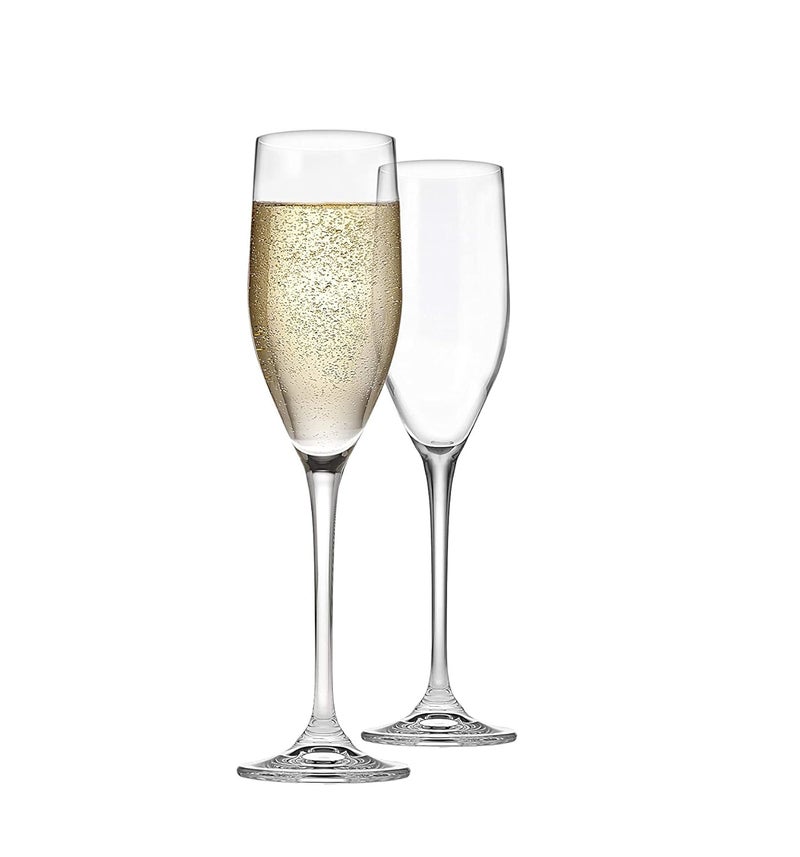Cloudsell Madrid Series Champagne Flutes Crystal Wine Glasses Perfect for Red or White Wine 165 ml Transparent Set of 6 - Image 5