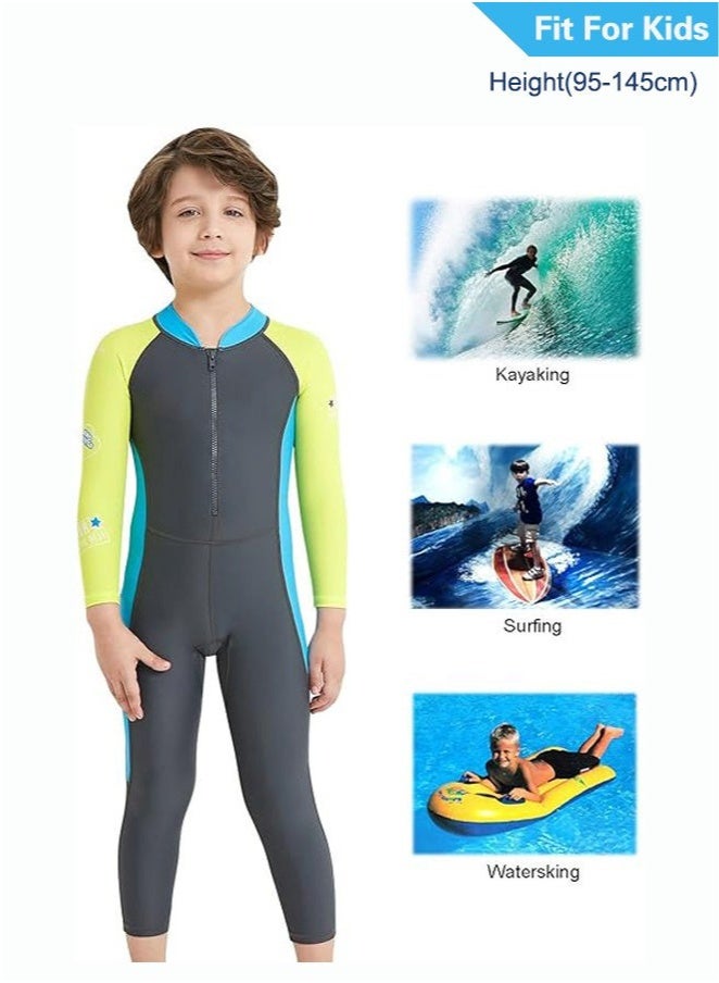 Summer New Children's long sleeved one-piece swimsuit, Outdoor Quick Drying Sun Protection Swimsuit, Small and Medium-sized Children's Jellyfish Suit, Suitable for Boys and Girls Aged 3-12 - Image 3