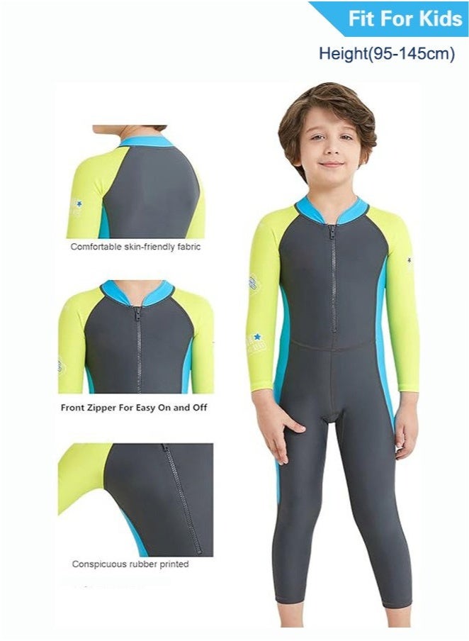 Summer New Children's long sleeved one-piece swimsuit, Outdoor Quick Drying Sun Protection Swimsuit, Small and Medium-sized Children's Jellyfish Suit, Suitable for Boys and Girls Aged 3-12 - Image 5