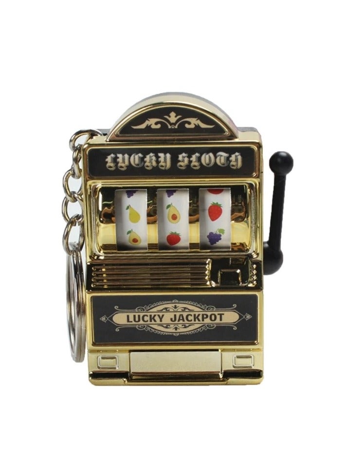 AROAQ Mini Fruit Slot Machine Keychain Lightweight Pendant Lucky Charm Bag Decoration Novelty Gifts for Kids and Adults - Image 1