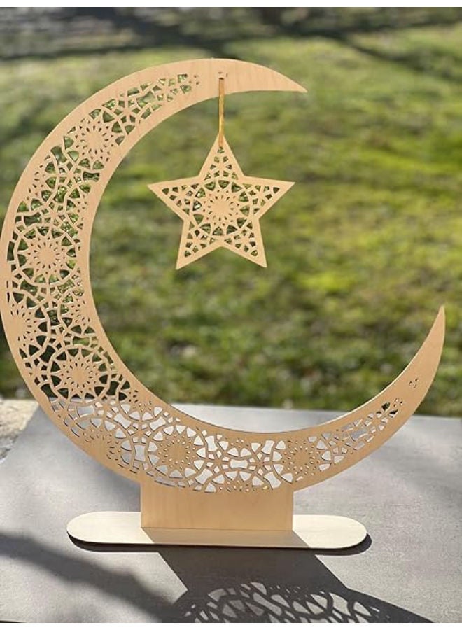 12 Inch Moon Wooden Sign - Image 2