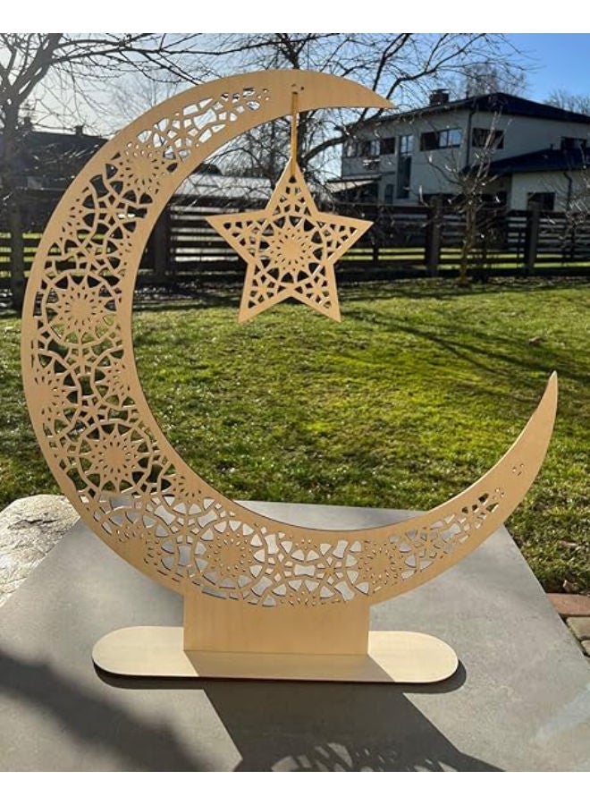 12 Inch Moon Wooden Sign - Image 4