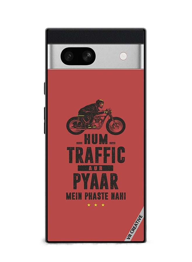 VR CREATIVE Protective Case Cover For Google Pixel 7a Traffic Aur Pyaar Design Multicolour - Image 1