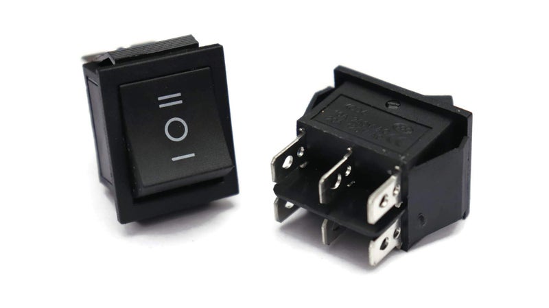 Electronicspices Electronic Spices Black Rocker Button switch DPDT 3 Position ON-Off-ON 16A 250VAC / 20A 125VAC 6 Pi heavy duty Rocker Power Switch for Car Auto Boat Truck PACK OF 5 - Image 3