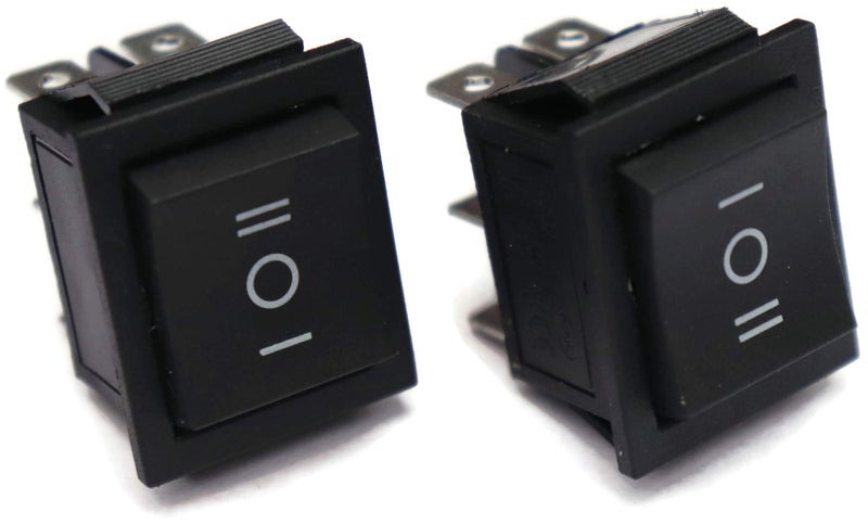 Electronicspices Electronic Spices Black Rocker Button switch DPDT 3 Position ON-Off-ON 16A 250VAC / 20A 125VAC 6 Pi heavy duty Rocker Power Switch for Car Auto Boat Truck PACK OF 5 - Image 1