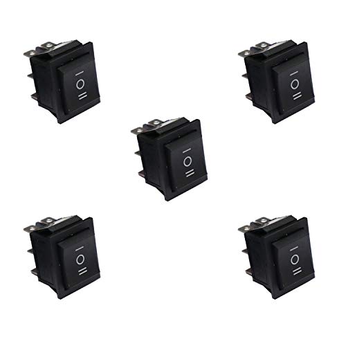 Electronicspices Electronic Spices Black Rocker Button switch DPDT 3 Position ON-Off-ON 16A 250VAC / 20A 125VAC 6 Pi heavy duty Rocker Power Switch for Car Auto Boat Truck PACK OF 5 - Image 4