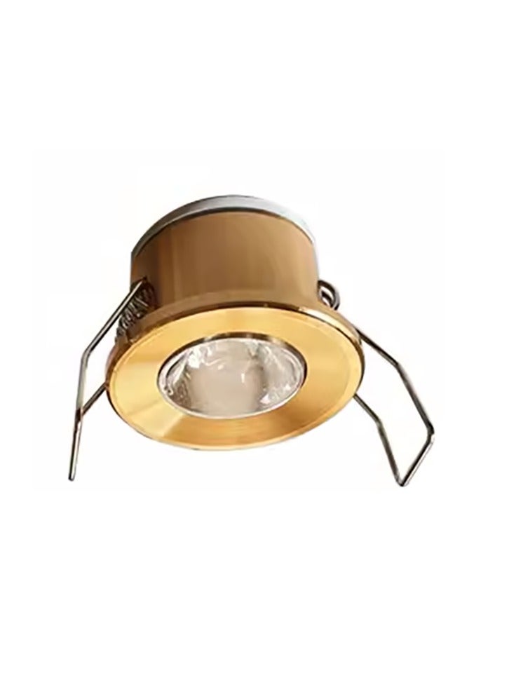 Small LED Spotlight 220V 3W Recessed Down Light For Living Room,Shop,Kitchen,Stairs,Closet,Hallway,DIY Lighting,Office,Showcase,Wine Cabinet(Gold Shell,Warm White 3000K)2Pack - Image 1