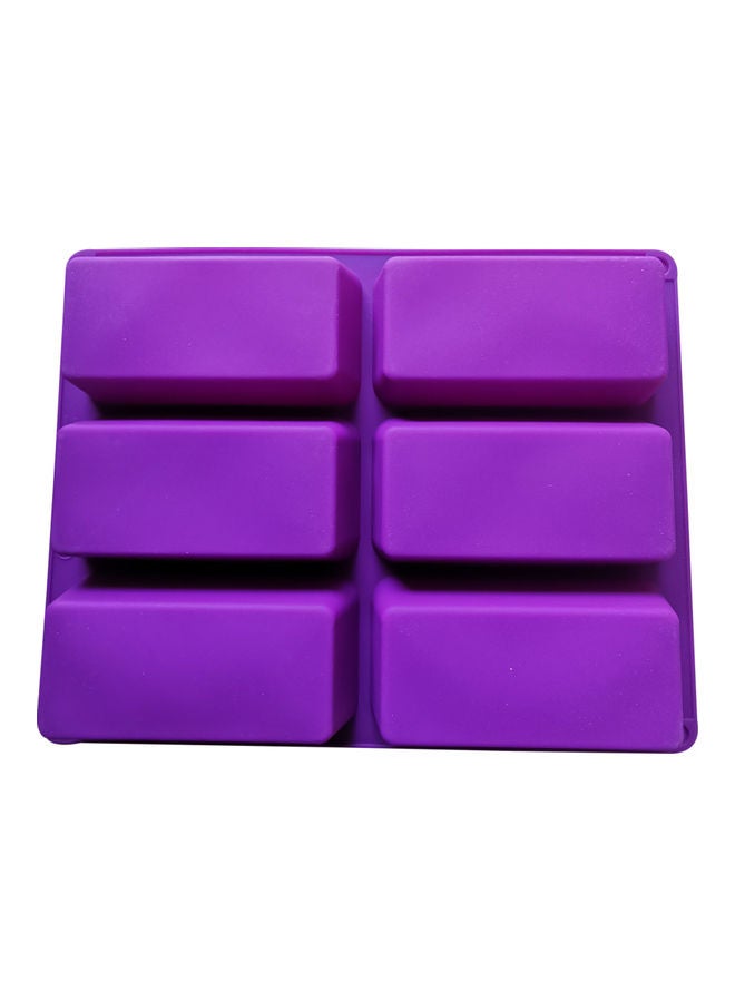 Loquat 6-Cavity Rectangle Shape Silicone Mould Purple 27 x 21cm - Image 2