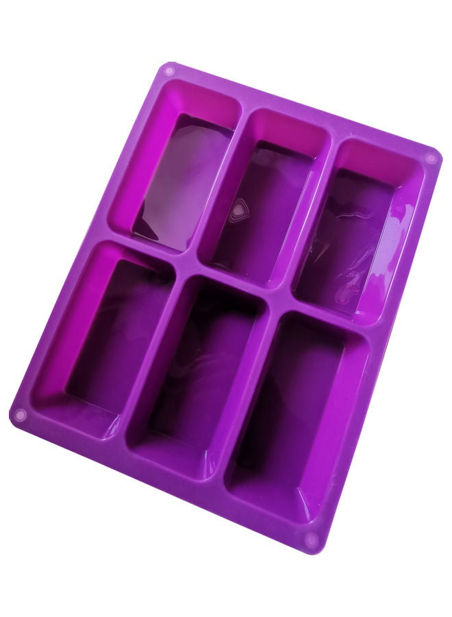 Loquat 6-Cavity Rectangle Shape Silicone Mould Purple 27 x 21cm - Image 4