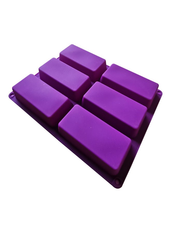 Loquat 6-Cavity Rectangle Shape Silicone Mould Purple 27 x 21cm - Image 3