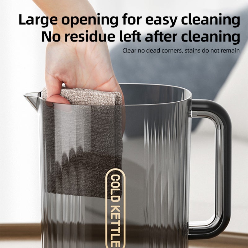 Water Pitcher Fridge Door Water Jug with Handle Beverage Serveware and Storage Container for Hot Liquids or Cold Drinks Shatterproof 74oz Iced Tea Pitcher Kettle with 4 Cups - Image 2
