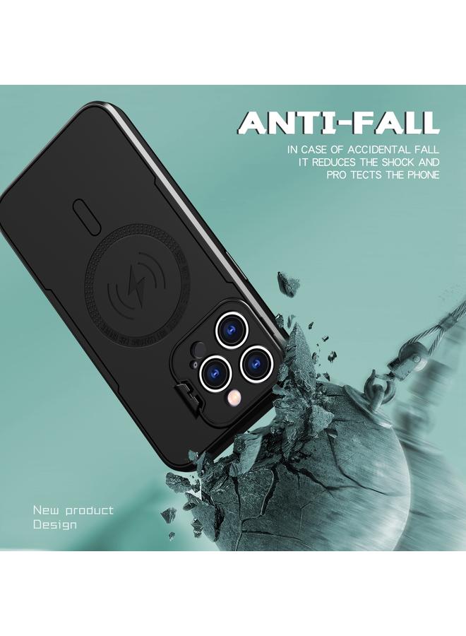 S-TOP Case For iPhone 15 Pro MagSafe Magnetic Invisible Camera Holder Phone Case - Image 3