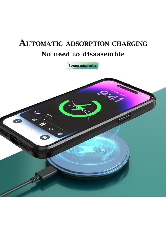 S-TOP Case For iPhone 15 Pro MagSafe Magnetic Invisible Camera Holder Phone Case - Image 2