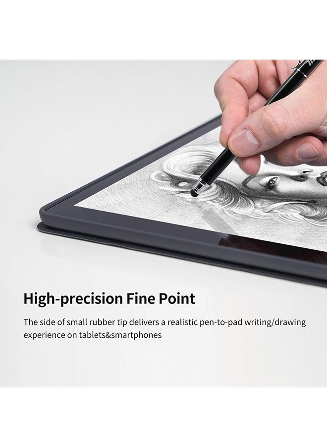 Metro Capacitive Stylus Pens, Rubber Tips 2-in-1 Series, High Sensitivity & Precision styli Pens for Touch Screens Devices (*Black) - Image 3