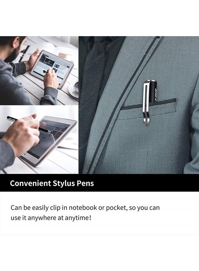 Metro Capacitive Stylus Pens, Rubber Tips 2-in-1 Series, High Sensitivity & Precision styli Pens for Touch Screens Devices (*Black) - Image 4