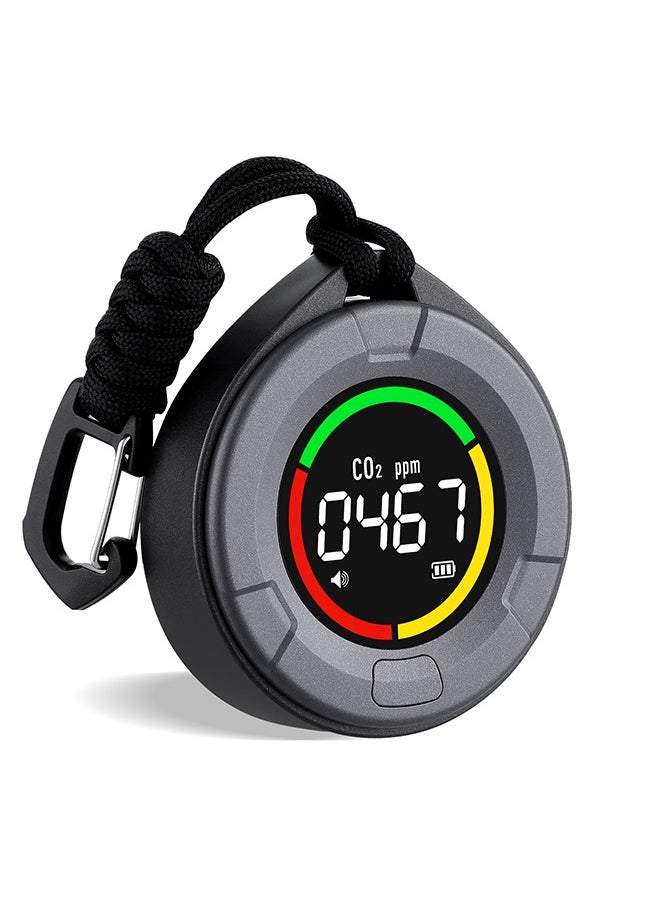 INKBIRD INKBIRD Portable CO2 Detector Mini Indoor CO2 Monitor NDIR Sensor with Full Color LCD Indicator Light Alarm Auto Calibration for Home Office Travel  - Image 1