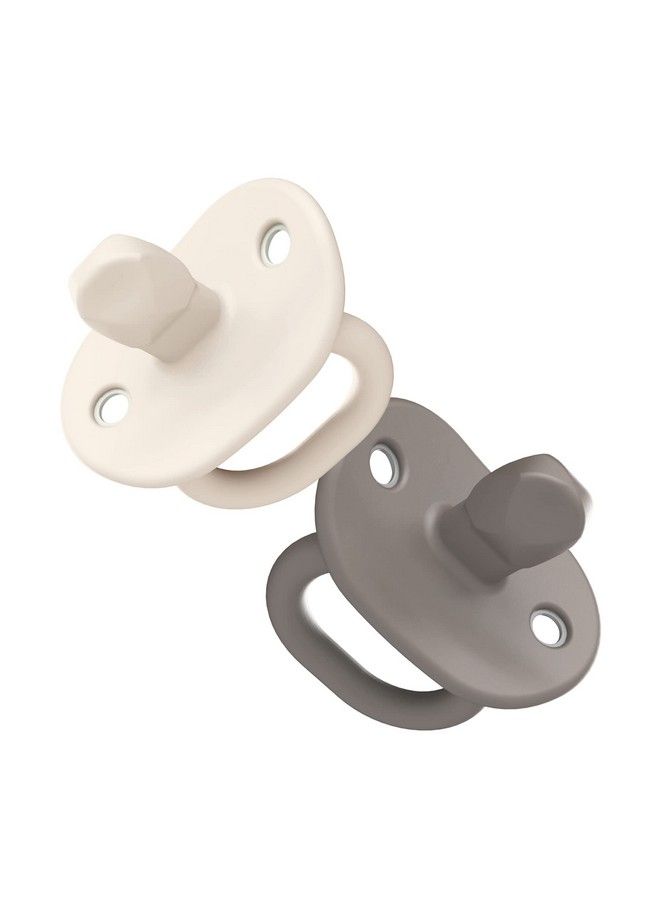 BOON Jewl Biometric Silicone Baby Pacifier 0+ Months Neutral Comfortable Silicone Orthodontic Baby Pacifiers With Soothing Gem Shaped Nipple 2 Count - Image 2