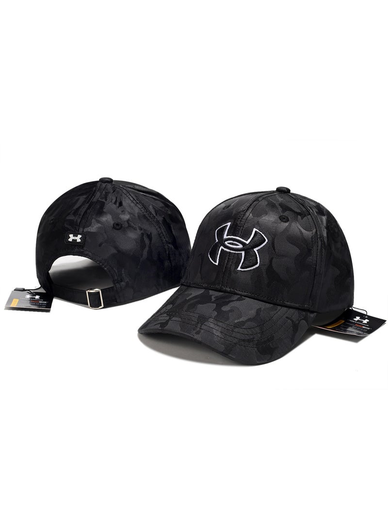 Black Camo Under Armour Embroidered Baseball Cap