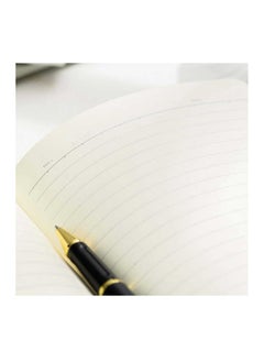 Deli A5 Size Soft Leather Cover Executive Notebook With Elastic Closure 80 Sheets Brown  - Image 3
