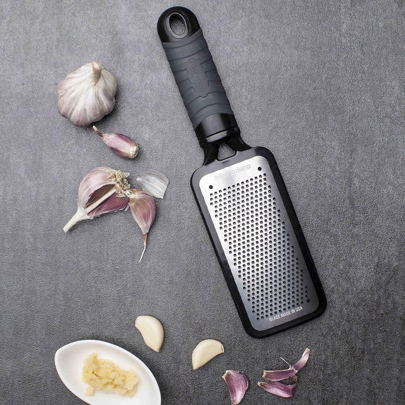 Microplane Home Series Fine Cheese Grater - Surgical Stainless Steel for Fine Grating (Black) - Image 2