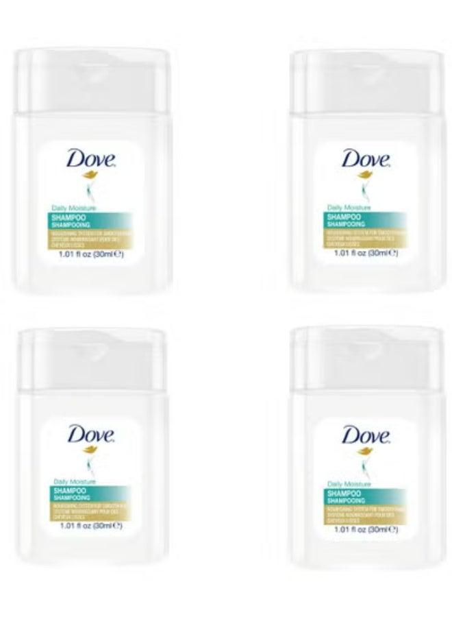 دوف شامبو صغير مغذي بعمق 30 مل، 4 قطع