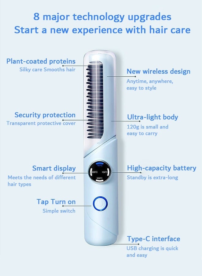 زوريا سلبية ايون فرشاة الشعر مع USB - C شحن ( الأزرق ) - Image 2