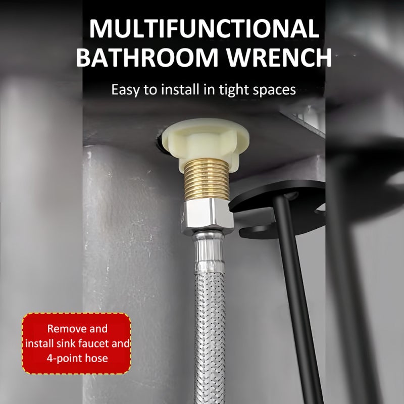 Basin Wrench 7 Sizes: 360-Degree Rotation Faucet Wrench - Wear-Resistant Alloy Steel Plumbers Wrench for Tight Space Plumbing Repairs & Faucet Maintenance - Image 4