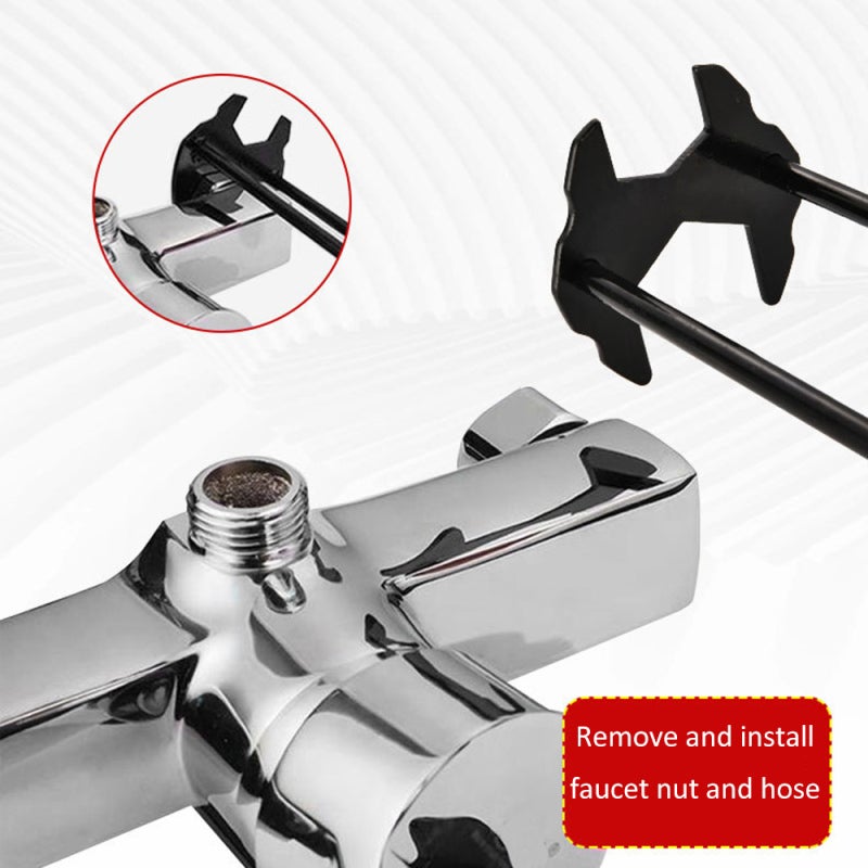 Basin Wrench 7 Sizes: 360-Degree Rotation Faucet Wrench - Wear-Resistant Alloy Steel Plumbers Wrench for Tight Space Plumbing Repairs & Faucet Maintenance - Image 2