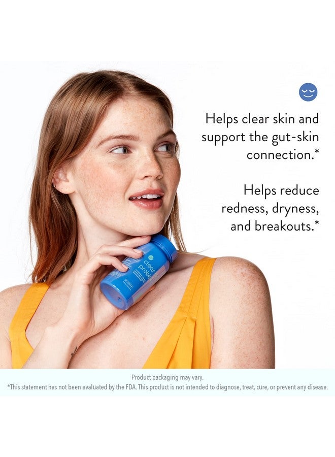 Love Wellness Clear Skin Probiotic 30 Capsules Probiotics To Clear Up Acne Pimples Reduce Pores For Healthy & Hydrated Skin Bifidobacterium Longum & Chaste Tree Fruit Extract Safe & Effective  - Image 3