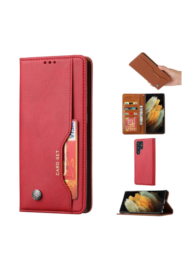 Suteni Flip Cover Leather Protective Case for Samsung Mobile Phone - Image 2