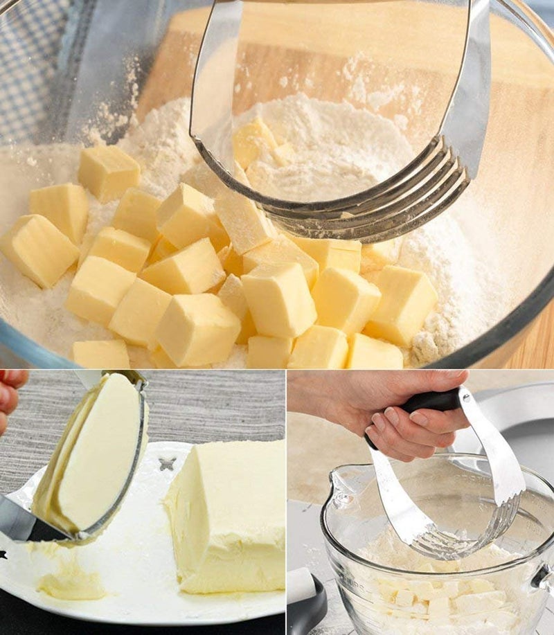 Urdhvamurti Urdhvamurti Dough Blender with HandleProfessional Pastry Mixer Cutter Dough Masher Stainless Steel Blades for Butter Pie Crust Baking Guacamole Salsa Pastry - Image 3