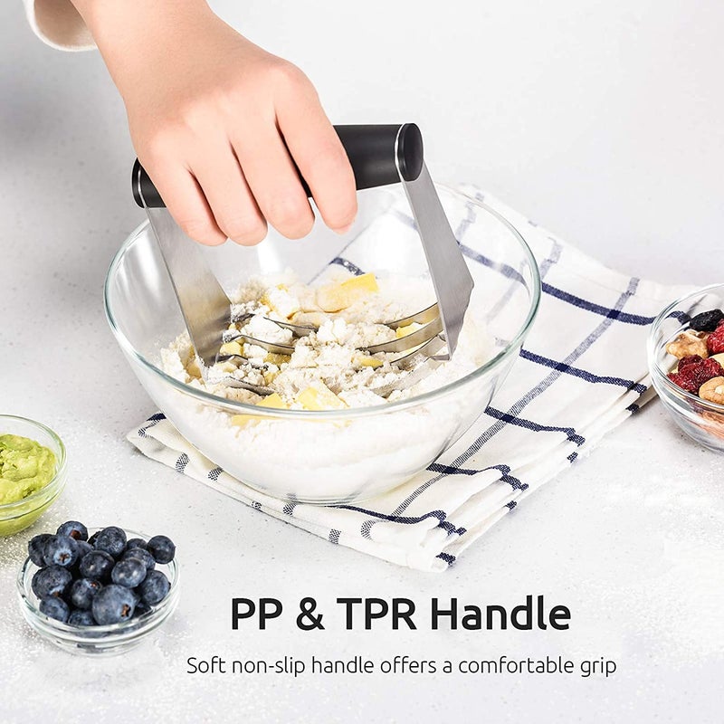 Urdhvamurti Urdhvamurti Dough Blender with HandleProfessional Pastry Mixer Cutter Dough Masher Stainless Steel Blades for Butter Pie Crust Baking Guacamole Salsa Pastry - Image 4