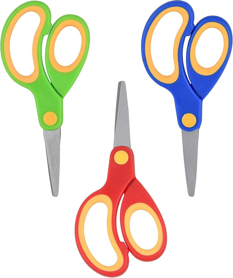 Eleckey Scissors for School Kids Student, Kids Scissors 36 Count Bulk Set Teacher Pack(Rounded-tip, Blunt), 5 Inch - Image 5