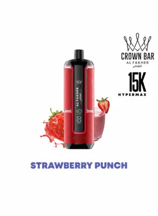 Crown Bar Strawberry Punch 15000 Puffs Hypermax Disposable Vape Kit NC-6mg - view 3