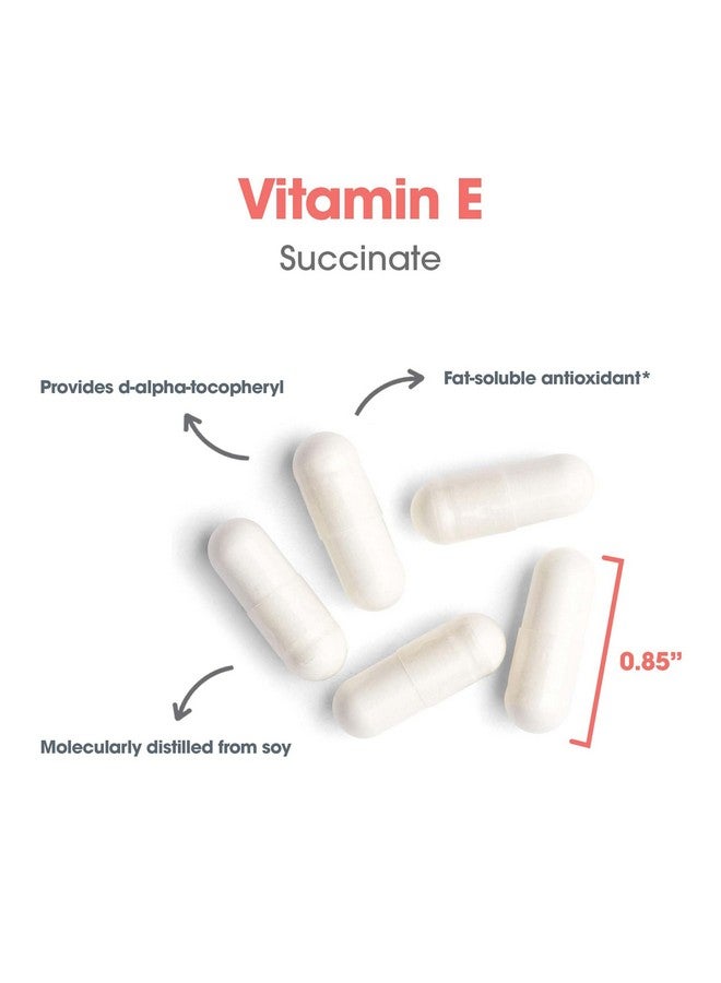 Allergy Research Group Vitamin E Succinate Supplement - for Men & Women, 400 IU D-Alpha-Tocopheryl, Antioxidant, Vegetarian Capsules - 100 Count - Image 5