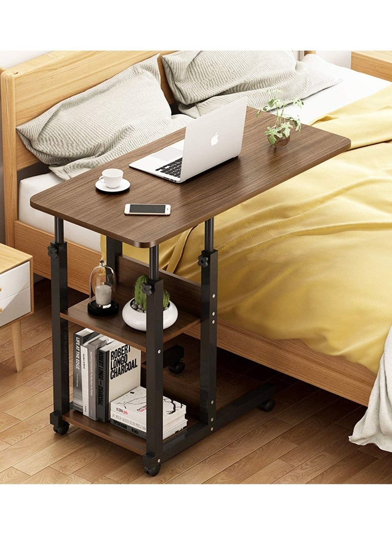 Generic Computer table adjustable with wheels laptop table height adjustable notebook stand desk portable for bed sofa side table couch A Perfect  - Image 1