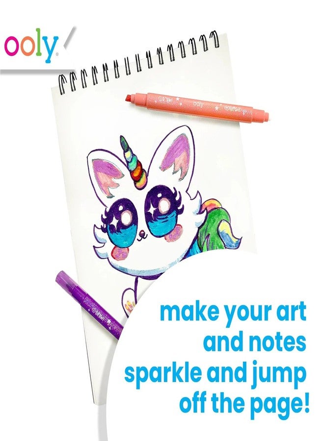 Ooly 12 Pack Sparkle Switch-eroo Color Changing Markers, Double Ended Chisel Tip Color Change Markers for Art Back to School Supplies, Drawing and Stationery Sets - Image 5