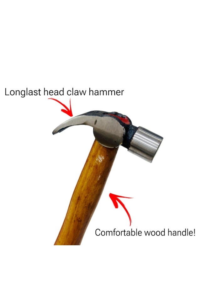 Claw Hammer with Wooden Handle, 500 gm - Image 3