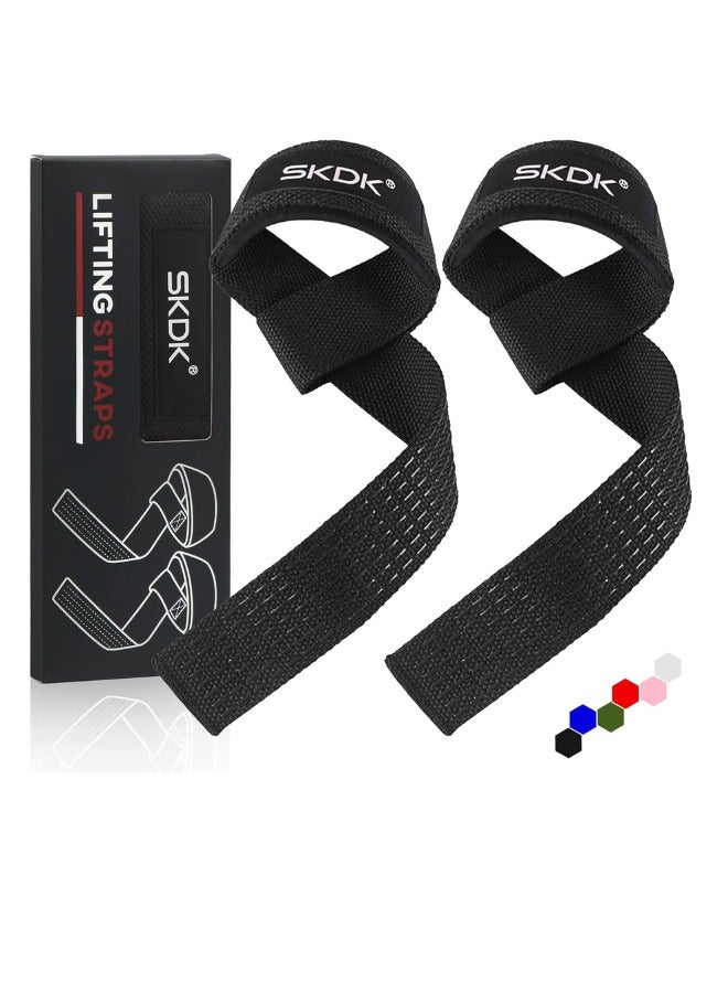إس كي دي كي أحزمة رفع الأثقال وحبال المعصم لرفع الأثقال مع وسادات مبطنة من النيوبرين وسيليكون مانع للانزلاق - لرفع الأثقال، بناء الجسم، Xfit، وتدريب القوة - Image 1