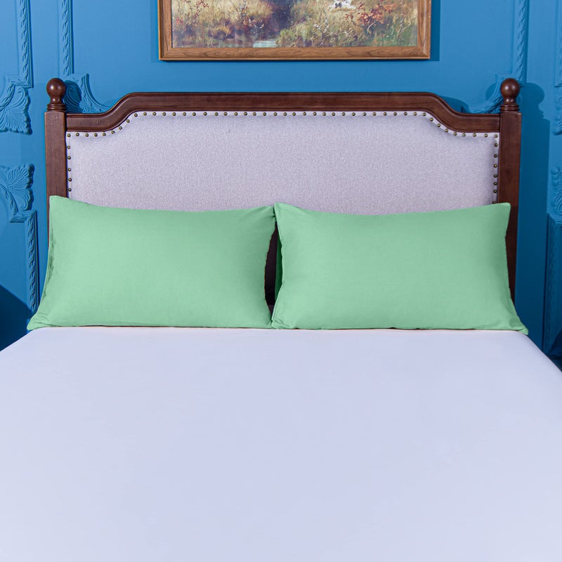 NTBAY Queen Pillowcase Set - 4 Pack Brushed Microfiber 20x30 Pillowcases - Soft  Wrinkle-Free  Fade-Resistant  Stain-Resistant  Sea Green Pillowcases with Envelope Closure - 20x30 Inches  Sea Green - Image 5