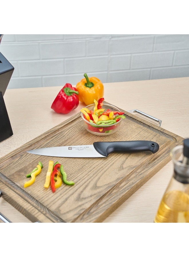 Restaurantware Sensei 8 Inch Chef Knife, 1 With Colored Coded Pins Kitchen Knife - High-Carbon, Stain-Resistant, Black German Steel Meat Knife, Ergonomic Handle, - Image 4