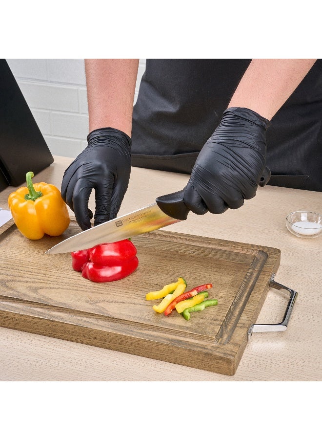 Restaurantware Sensei 8 Inch Chef Knife, 1 With Colored Coded Pins Kitchen Knife - High-Carbon, Stain-Resistant, Black German Steel Meat Knife, Ergonomic Handle, - Image 5