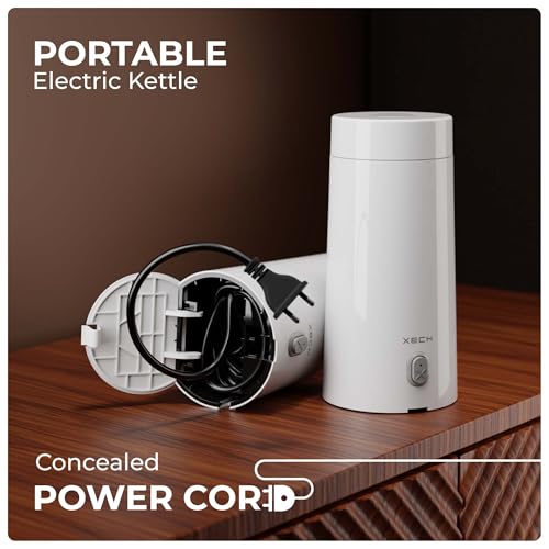 XECH Portable Electric Kettle 300ml | Mini Electric Kettles for Hot Water | Small Travel Kettle with In-Built Cable | Bottle-Shaped Kettle for Tea, Coffee | Travel Accessories (Hydroboil Mini) - Image 2