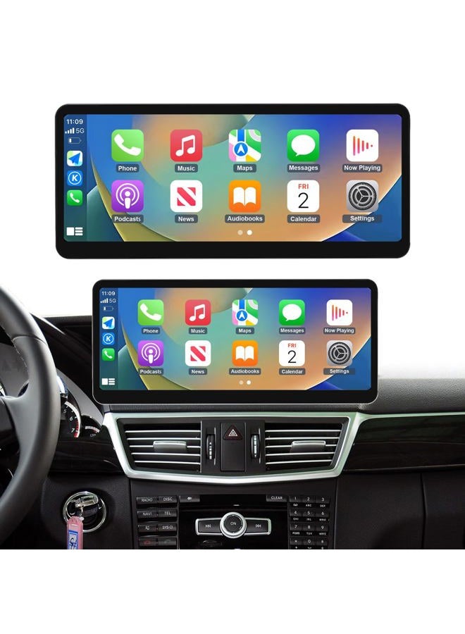 NINETOM 2025 Upgraded 12.3" Ultra-Narrow Touchscreen Wireless CarPlay Android Auto Receiver Compatible with Mercedes Benz E Class W212 (2009–2012), for NTG 4.0 System - Image 1